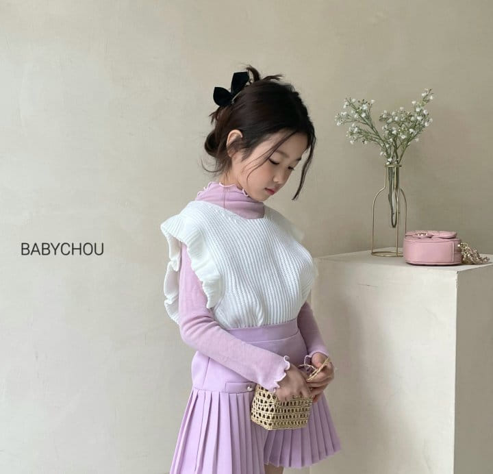Babychou - Korean Children Fashion - #stylishchildhood - Frill Vest - 5