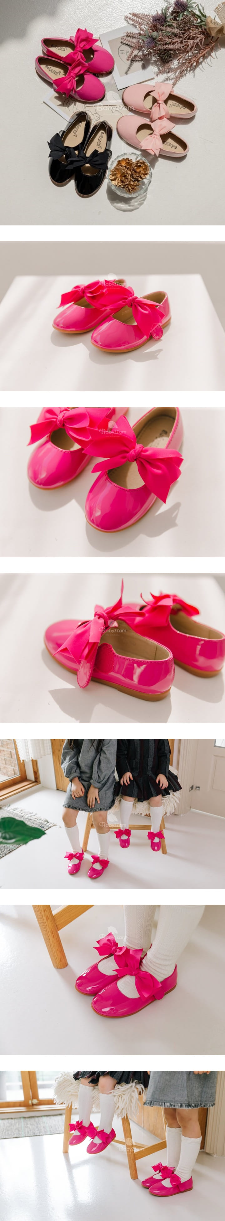 Babyzzam - Korean Children Fashion - #designkidswear - Y788 Vivian Ribbon Flats