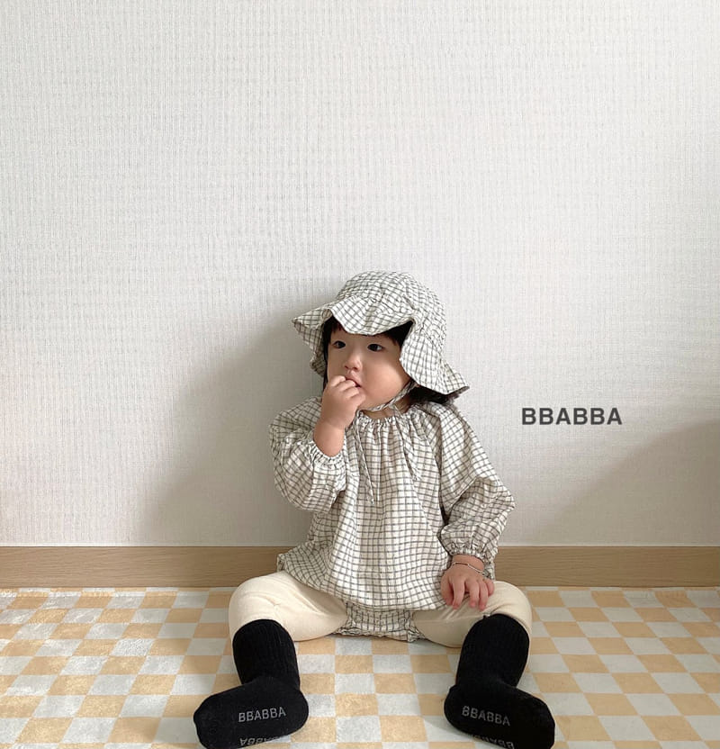 Bbabba - Korean Baby Fashion - #babyboutique - Mone Check Bodysuit - 5