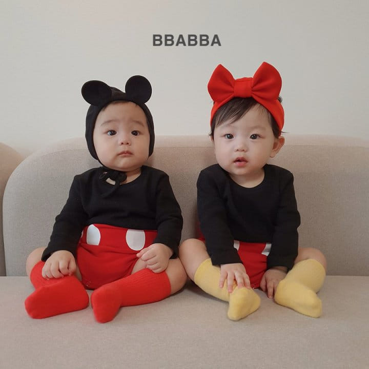 Bbabba - Korean Baby Fashion - #babyfever - Real Mickey Bodysuit - 5