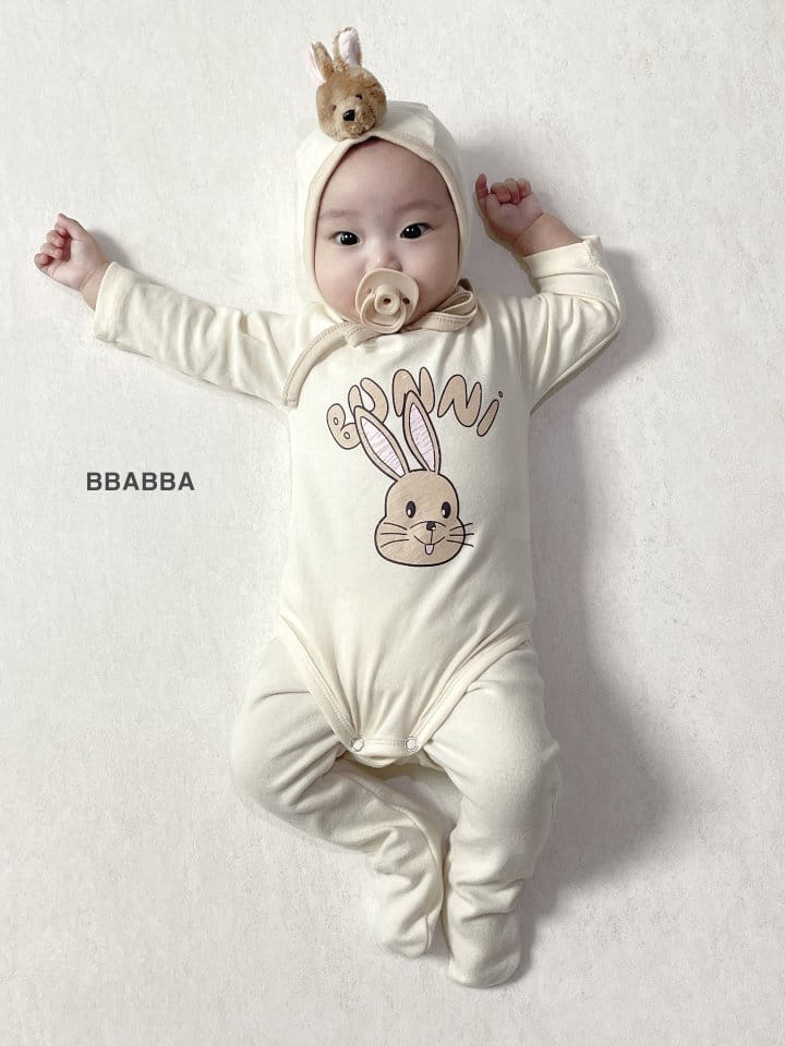 Bbabba - Korean Baby Fashion - #babywear - Burnie Bonnet Bodysuit Set - 2