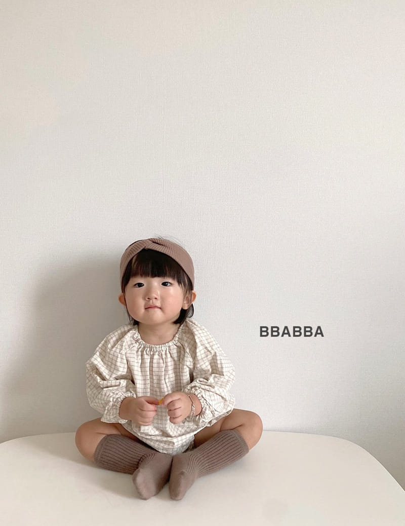 Bbabba - Korean Baby Fashion - #babywear - Mone Check Bodysuit
