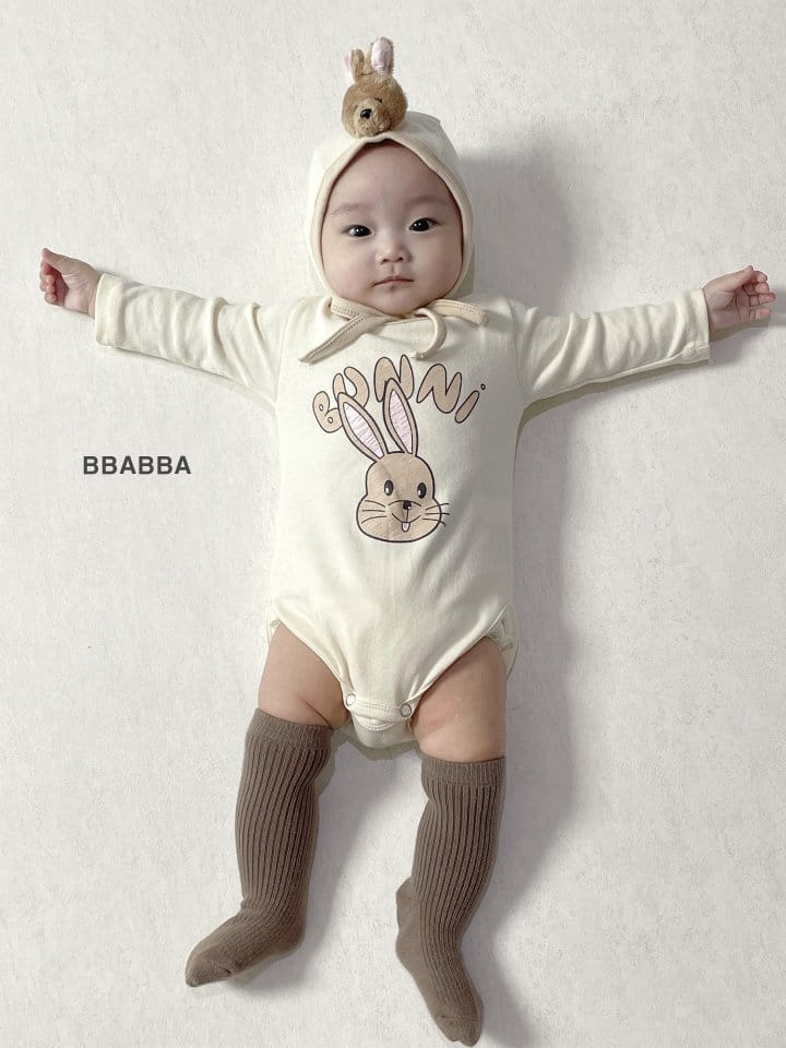 Bbabba - Korean Baby Fashion - #onlinebabyboutique - Burnie Bonnet Bodysuit Set - 3