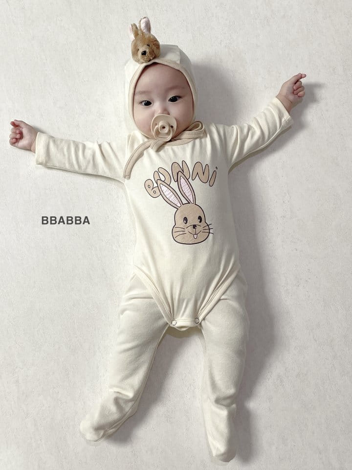Bbabba - Korean Baby Fashion - #onlinebabyboutique - Burnie Bonnet Bodysuit Set - 4