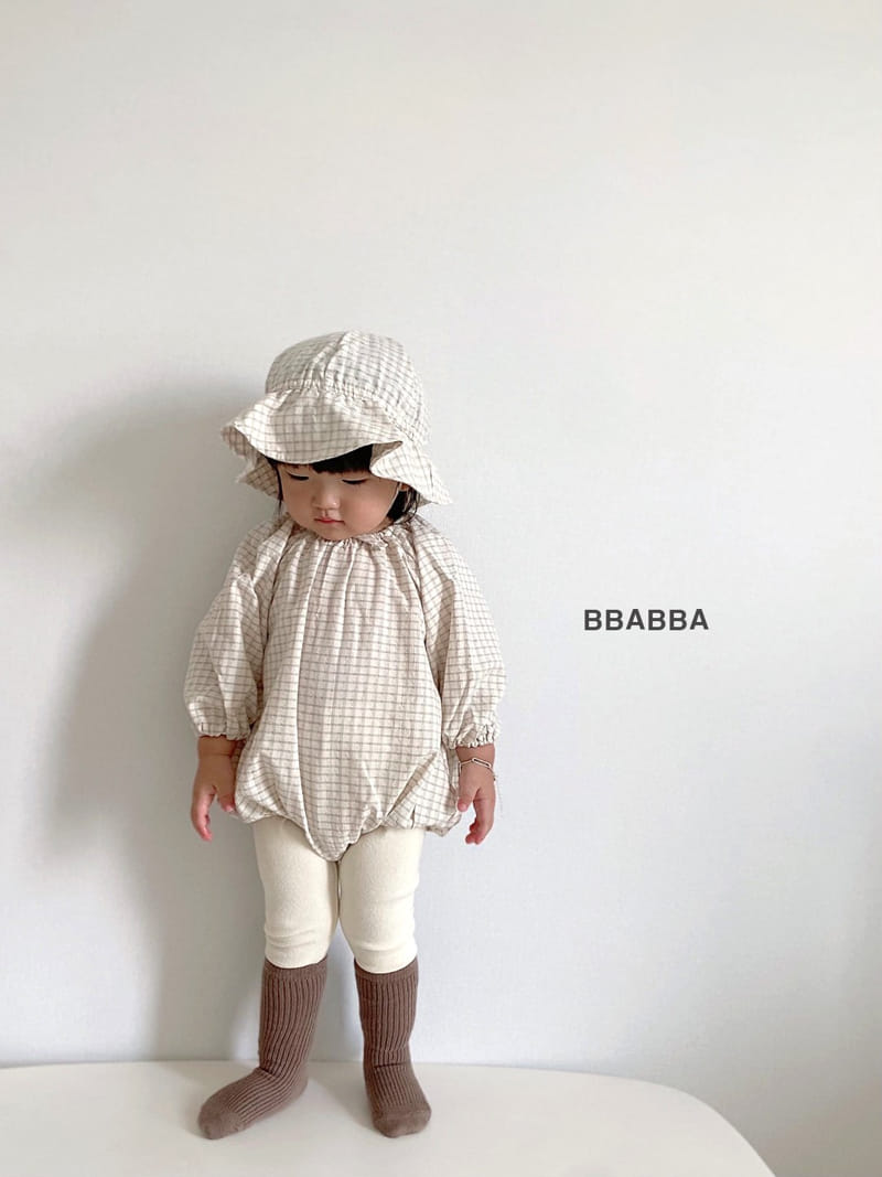 Bbabba - Korean Baby Fashion - #onlinebabyshop - Mone Check Bodysuit - 3