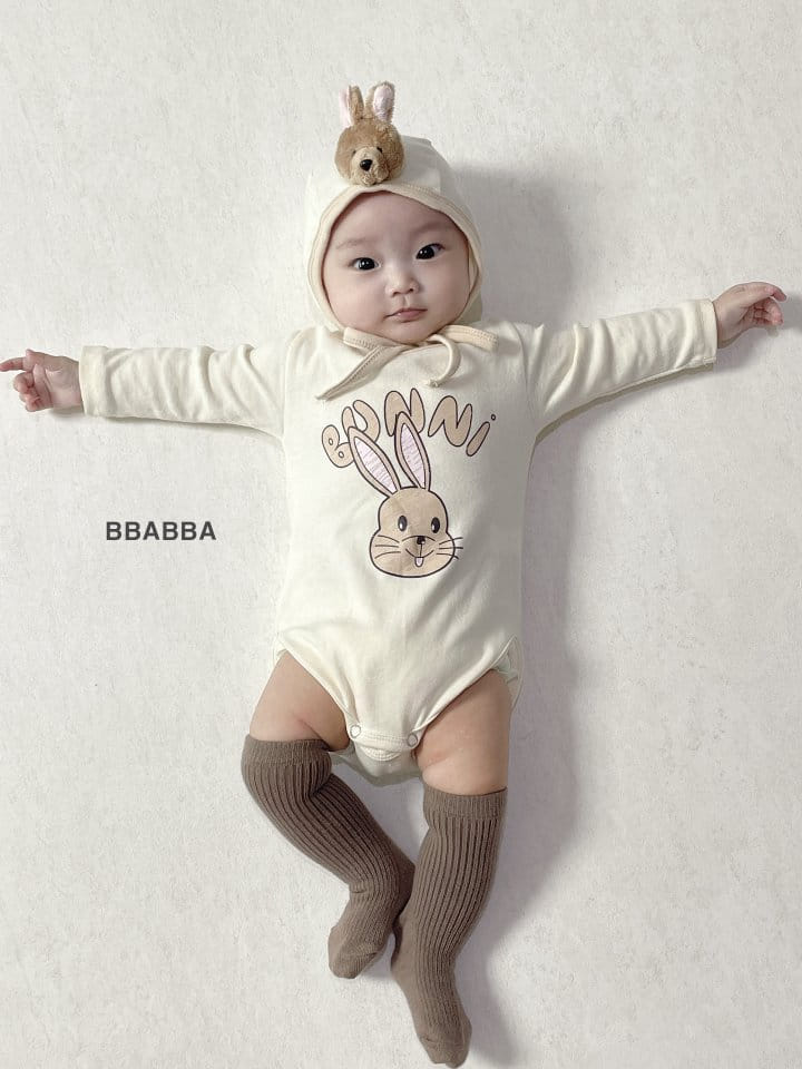 Bbabba - Korean Baby Fashion - #smilingbaby - Burnie Bonnet Bodysuit Set - 5