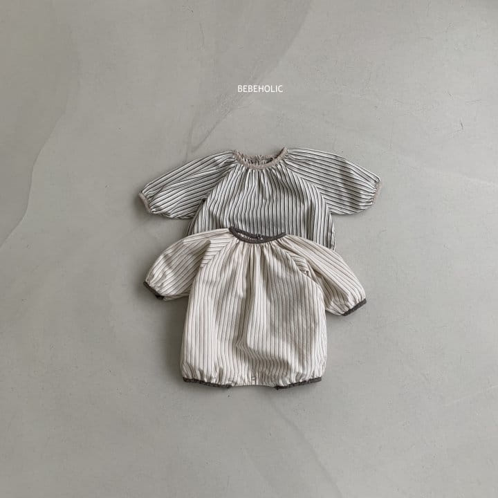 Bebe Holic - Korean Baby Fashion - #babyboutique - Barnie Stripes Bodysuit - 4