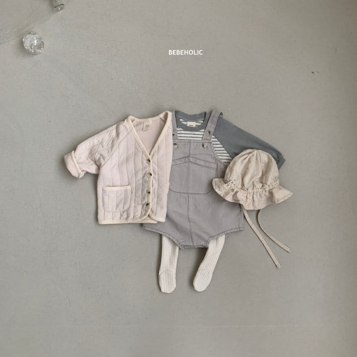 Bebe Holic - Korean Baby Fashion - #babyclothing - Chino Dungarees Bodysuit - 5