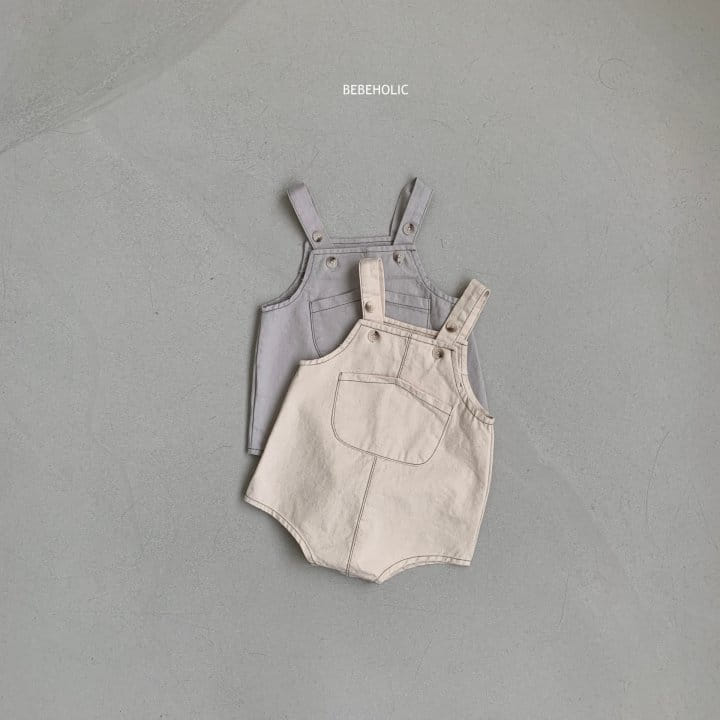 Bebe Holic - Korean Baby Fashion - #babyfashion - Chino Dungarees Bodysuit - 6