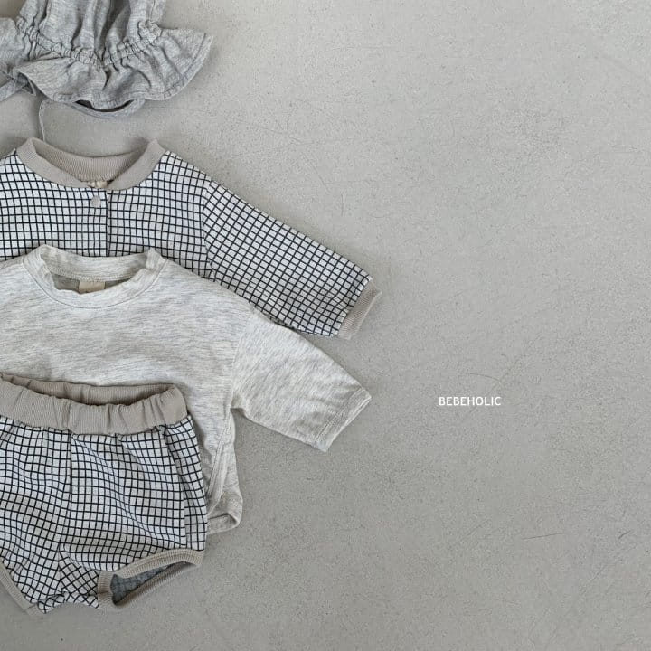 Bebe Holic - Korean Baby Fashion - #babyclothing - Check Cardigan Set - 4