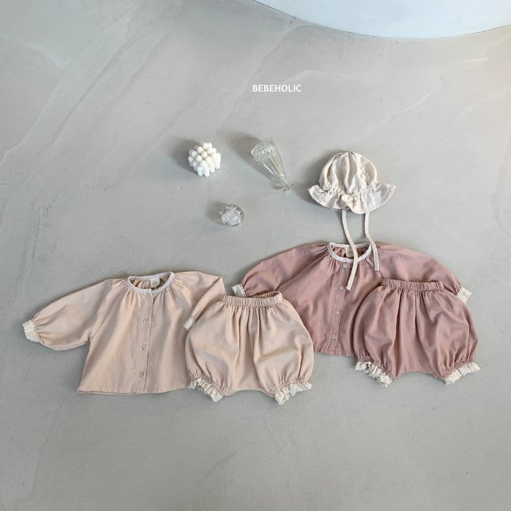 Bebe Holic - Korean Baby Fashion - #babyfashion - Mimi Blouse Bottom Set - 2