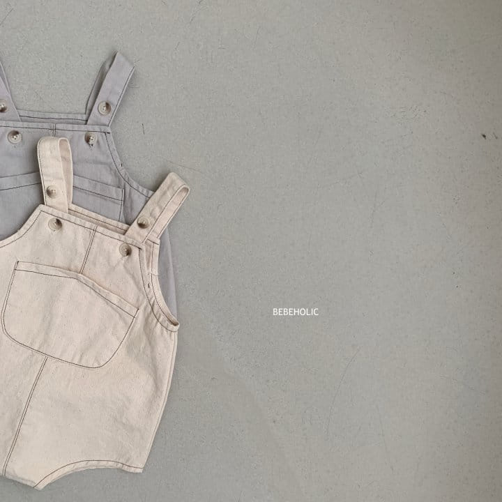 Bebe Holic - Korean Baby Fashion - #babyfever - Chino Dungarees Bodysuit - 7