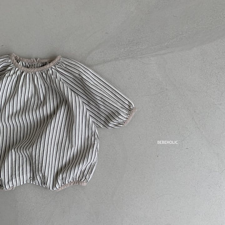 Bebe Holic - Korean Baby Fashion - #babyfever - Barnie Stripes Bodysuit - 7
