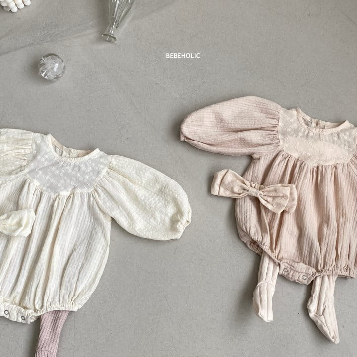 Bebe Holic - Korean Baby Fashion - #babygirlfashion - Flower Embrodiery Bodysuit - 2