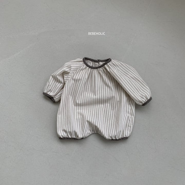Bebe Holic - Korean Baby Fashion - #babygirlfashion - Barnie Stripes Bodysuit - 8