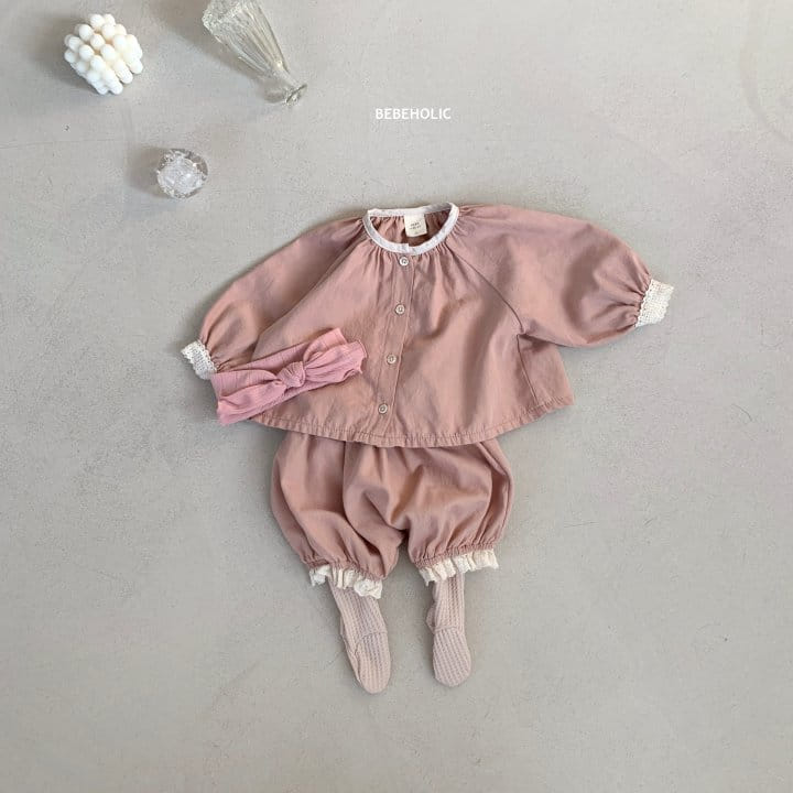Bebe Holic - Korean Baby Fashion - #babyfever - Mimi Blouse Bottom Set - 4