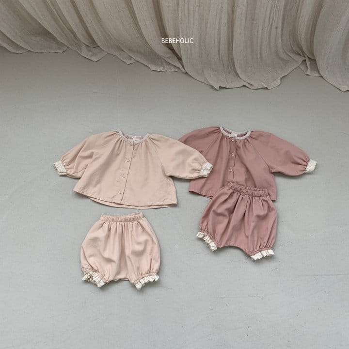 Bebe Holic - Korean Baby Fashion - #babylifestyle - Mimi Blouse Bottom Set - 5