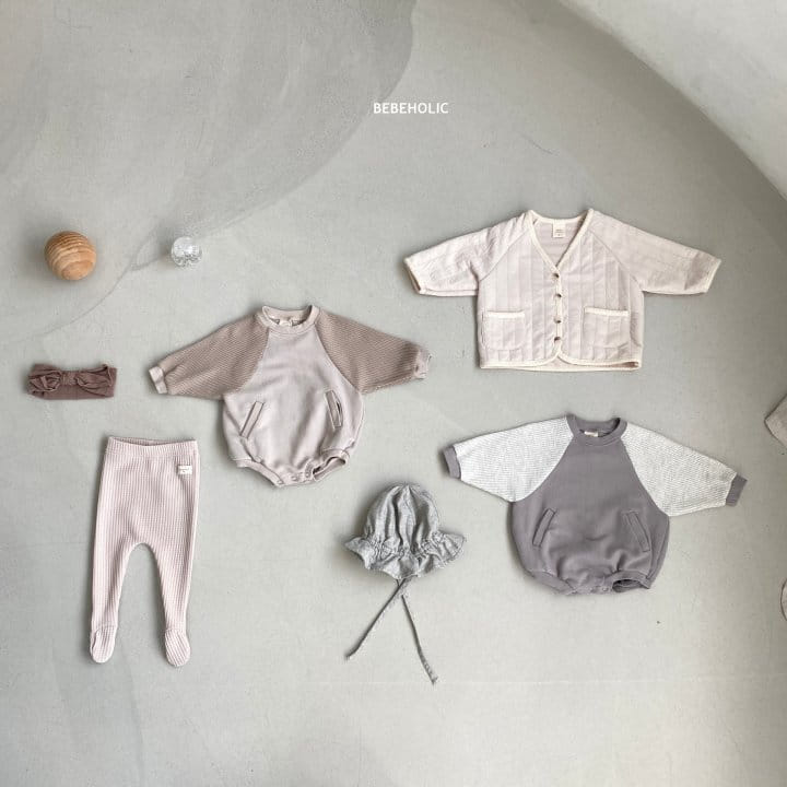 Bebe Holic - Korean Baby Fashion - #babyoninstagram - Waffle Pocket Bodysuit - 7