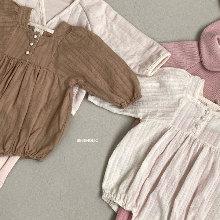 Bebe Holic - Korean Baby Fashion - #babyoninstagram - Pearl Shirring Bodysuit