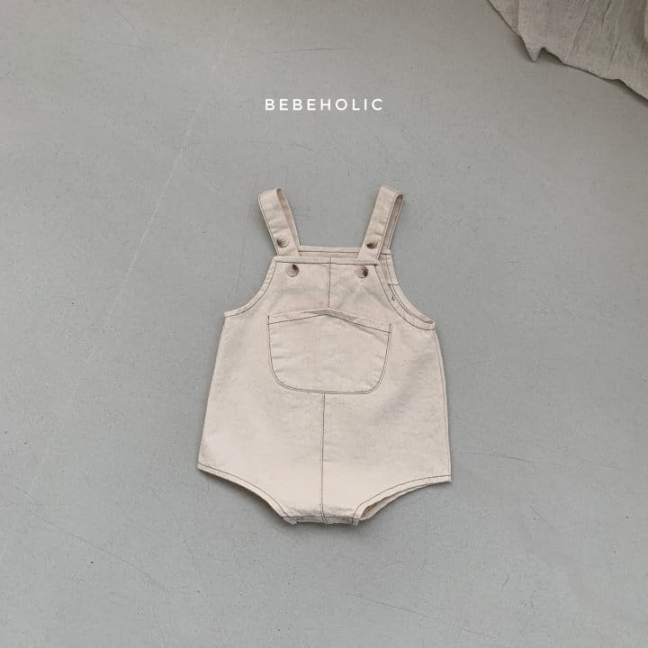 Bebe Holic - Korean Baby Fashion - #babyootd - Chino Dungarees Bodysuit - 11