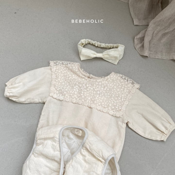 Bebe Holic - Korean Baby Fashion - #babyoninstagram - Lace Collar Bodysuit - 4