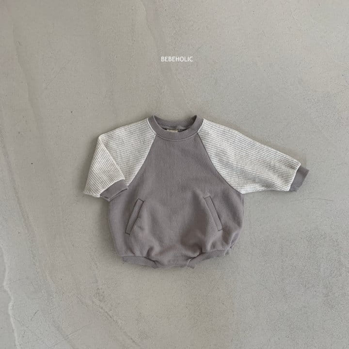 Bebe Holic - Korean Baby Fashion - #babyoutfit - Waffle Pocket Bodysuit - 10