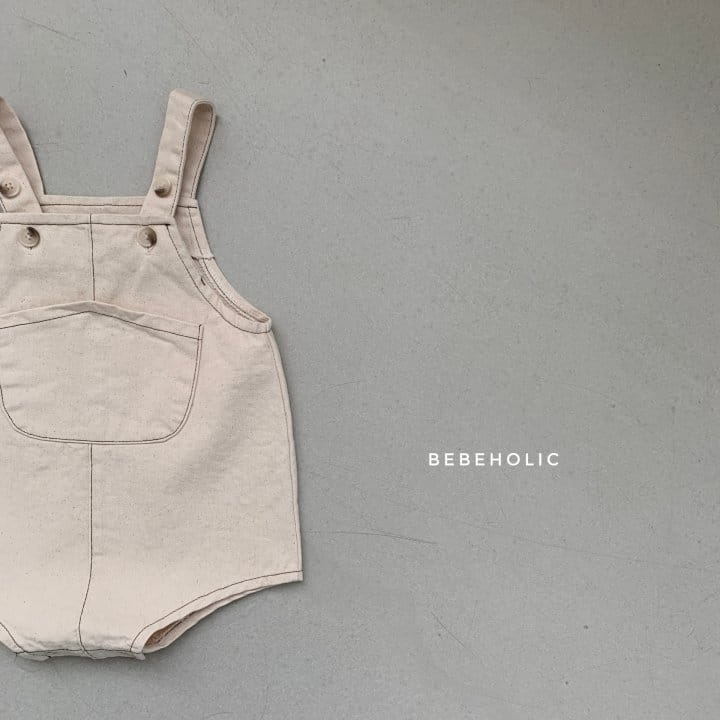 Bebe Holic - Korean Baby Fashion - #babyoutfit - Chino Dungarees Bodysuit - 12