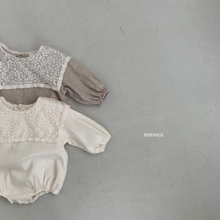 Bebe Holic - Korean Baby Fashion - #babyoutfit - Lace Collar Bodysuit - 6