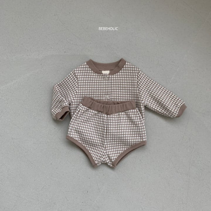 Bebe Holic - Korean Baby Fashion - #babyoutfit - Check Cardigan Set - 10
