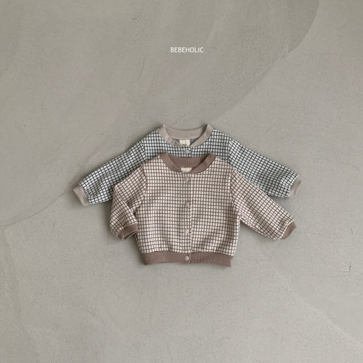 Bebe Holic - Korean Baby Fashion - #babyoutfit - Check Cardigan Set - 11