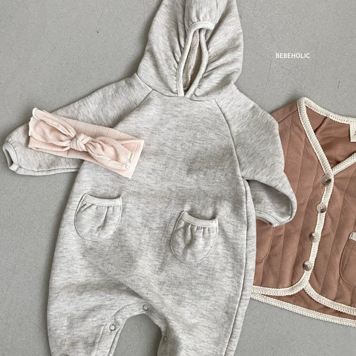 Bebe Holic - Korean Baby Fashion - #onlinebabyboutique - Pocket Hoody Bodysuit - 5