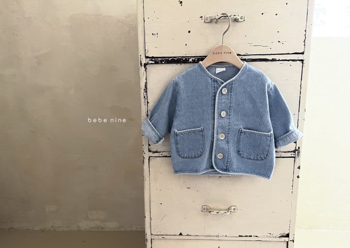 Bebe Nine - Korean Children Fashion - #designkidswear - Circle Denim Jacket - 2