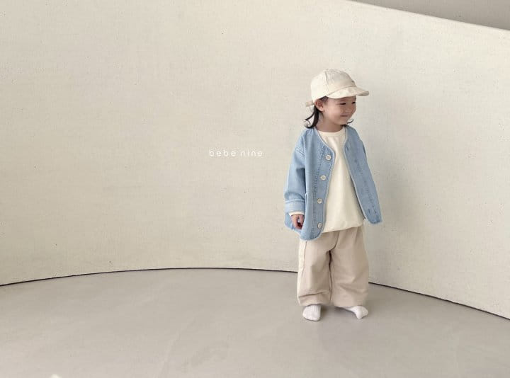 Bebe Nine - Korean Children Fashion - #discoveringself - Circle Denim Jacket - 4