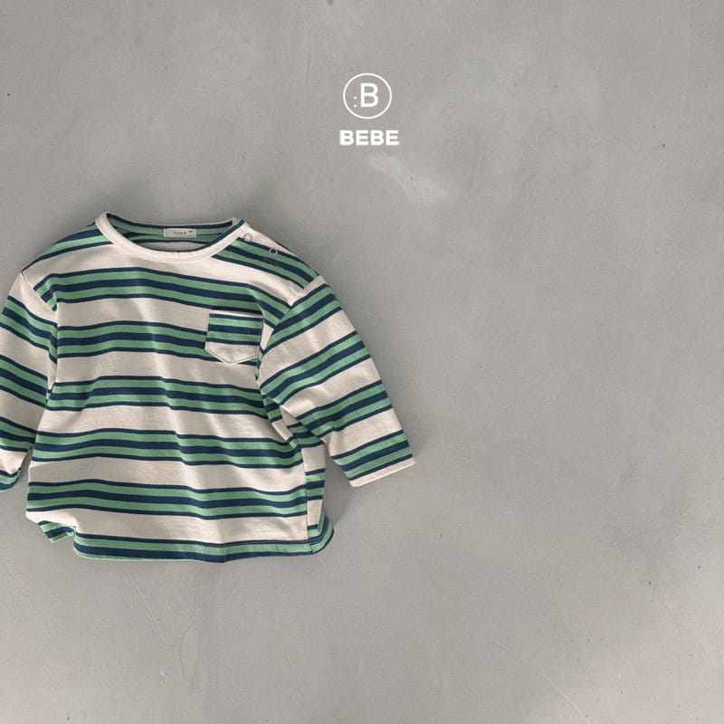 Bella Bambina - Korean Baby Fashion - #babyoninstagram - Bebe Stripes Box Tee