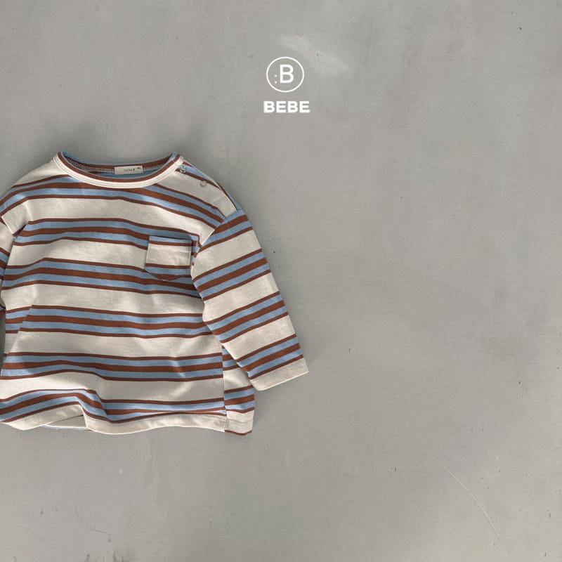 Bella Bambina - Korean Baby Fashion - #babyootd - Bebe Stripes Box Tee - 2