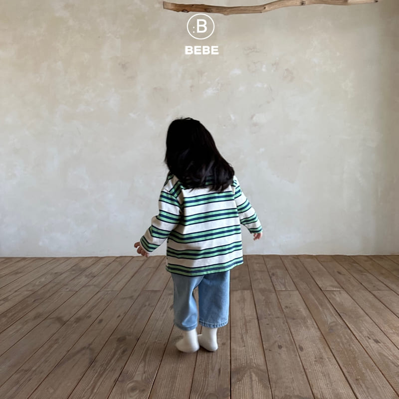 Bella Bambina - Korean Baby Fashion - #babywear - Bebe Stripes Box Tee - 5