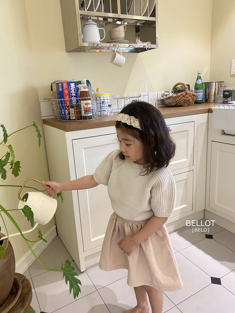 Bellot - Korean Children Fashion - #kidsshorts - Coco Puff Knit Tee - 12