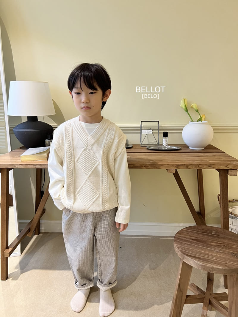 Bellot - Korean Children Fashion - #todddlerfashion - Cotton Check Pants - 8