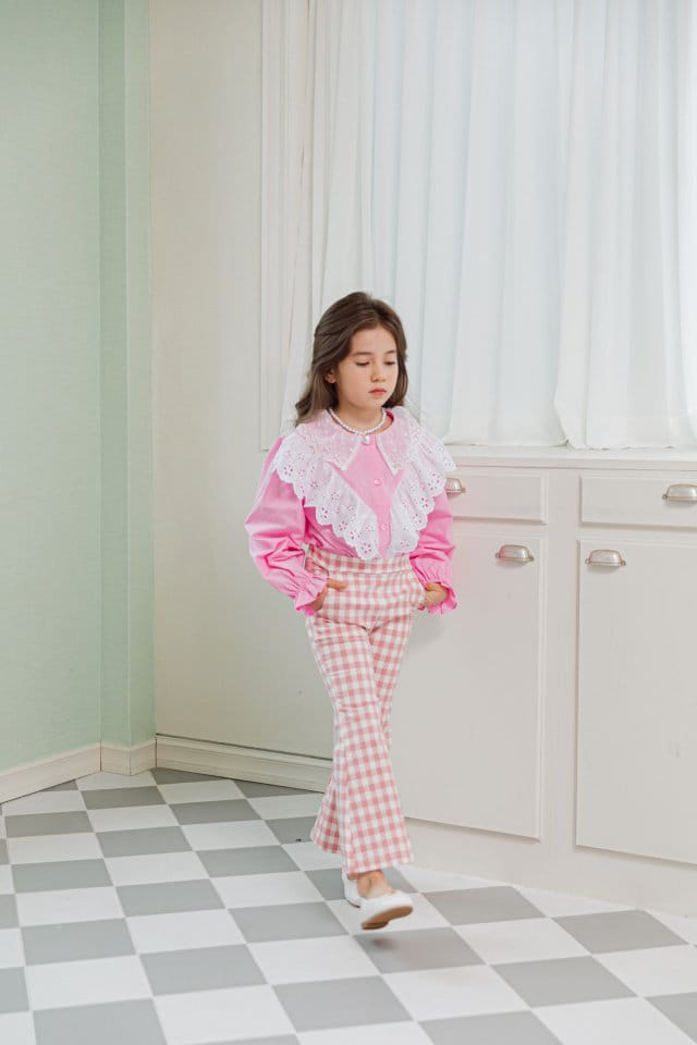 Berry Berry - Korean Children Fashion - #childofig - V Lace Blouse - 7