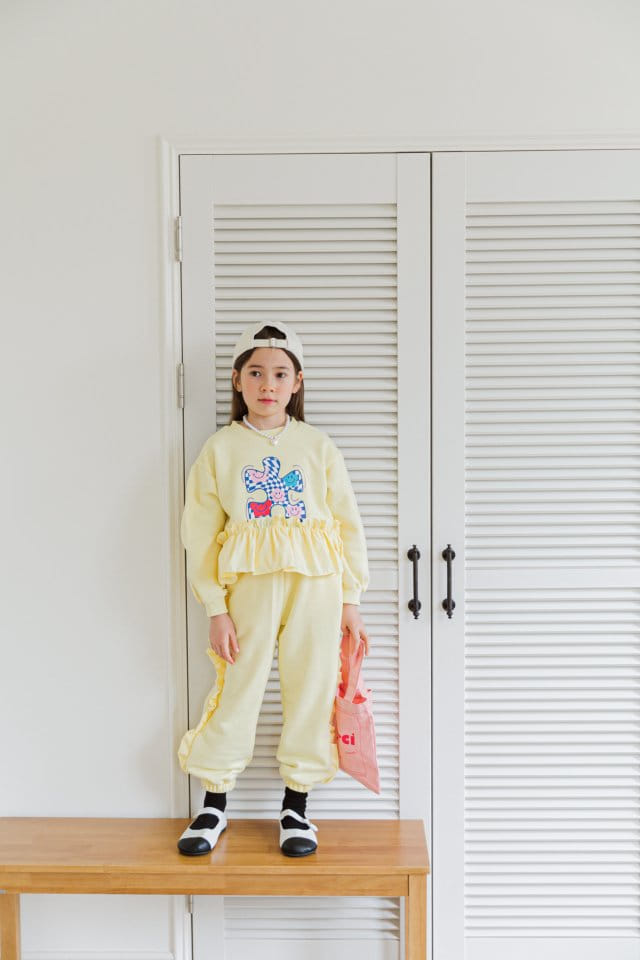 Berry Berry - Korean Children Fashion - #childrensboutique - Puzzle Top Bottom Set - 6