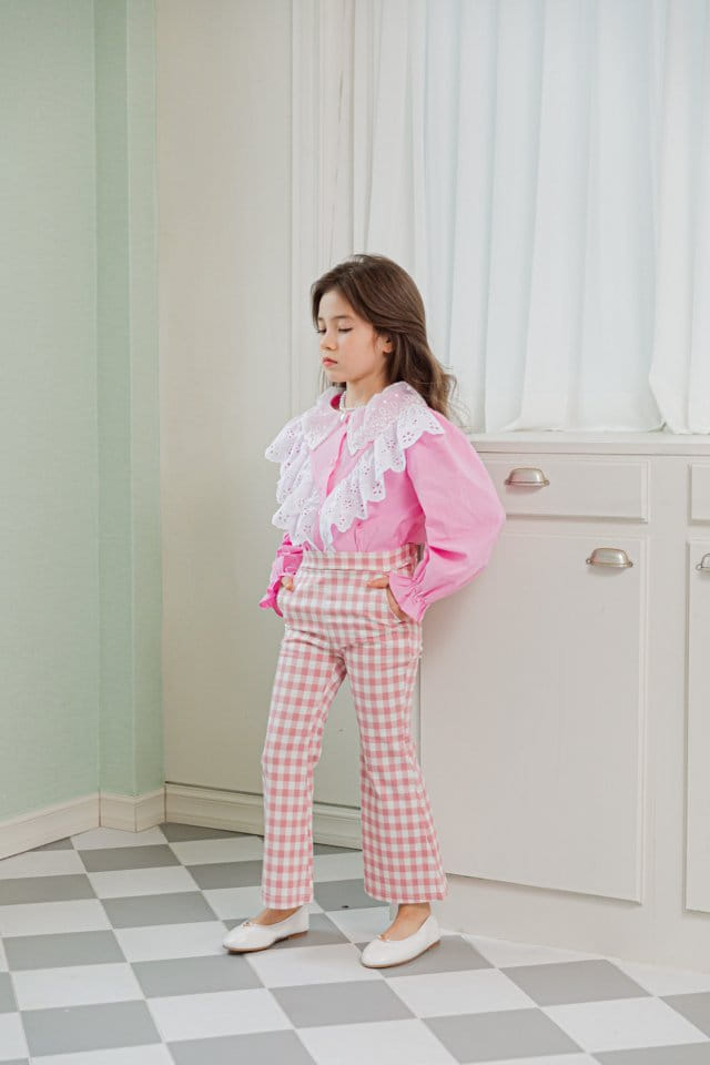 Berry Berry - Korean Children Fashion - #discoveringself - V Lace Blouse - 10