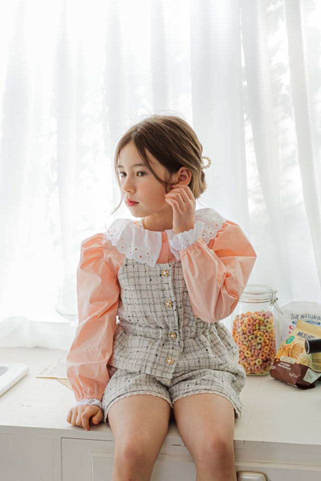 Berry Berry - Korean Children Fashion - #kidsshorts - Twid Top Bottom Set - 9