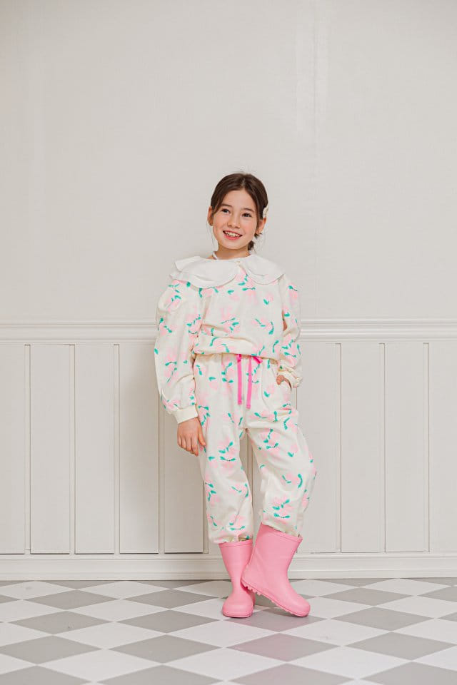 Berry Berry - Korean Children Fashion - #kidsshorts - Bouquet Top Bottom Set - 3