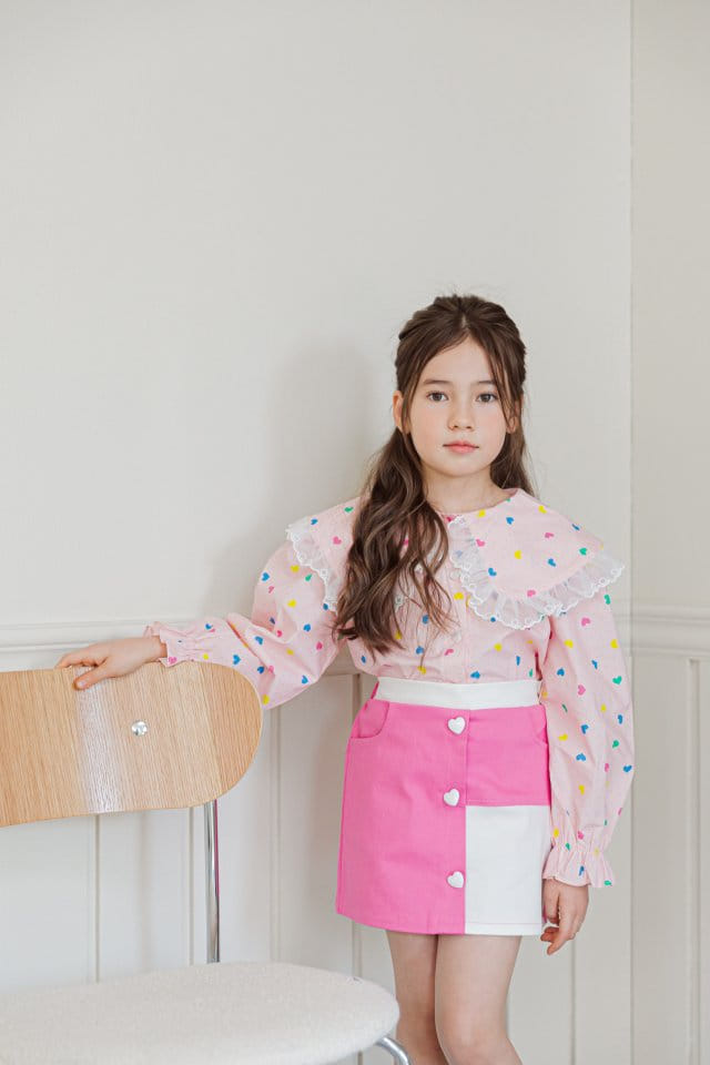Berry Berry - Korean Children Fashion - #kidsstore - Heart Blouse
