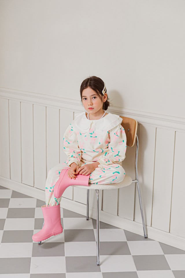 Berry Berry - Korean Children Fashion - #kidsshorts - Bouquet Top Bottom Set - 4