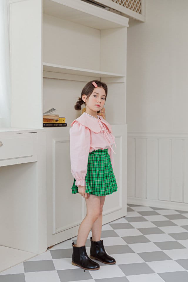 Berry Berry - Korean Children Fashion - #littlefashionista - Gogo Check Skirt - 9