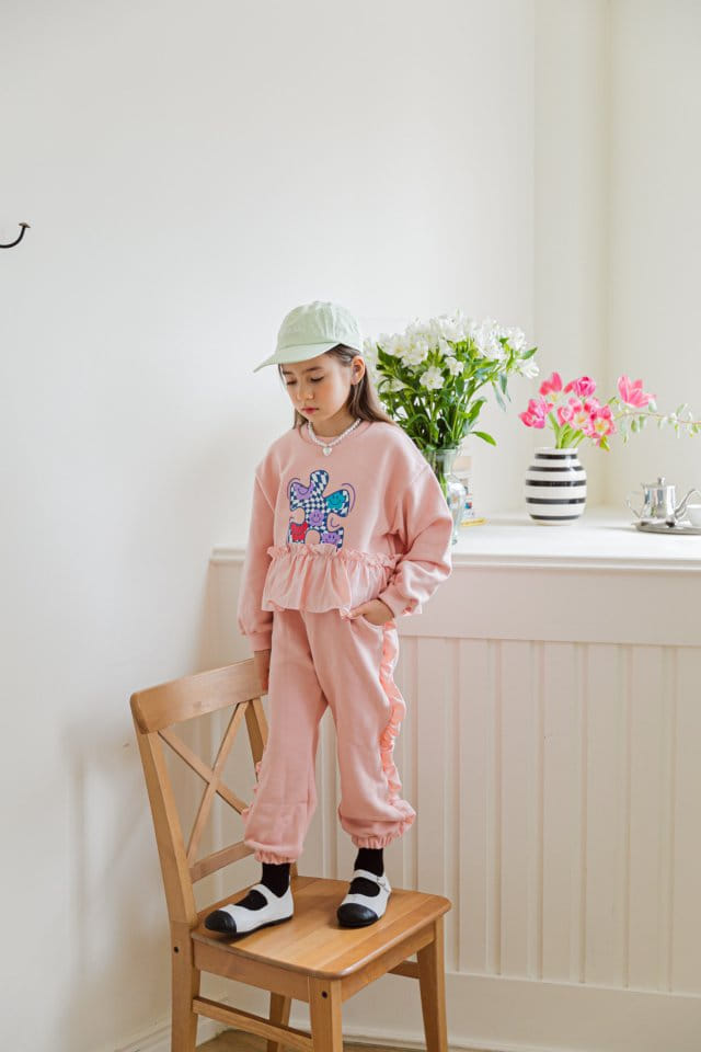 Berry Berry - Korean Children Fashion - #minifashionista - Puzzle Top Bottom Set - 2