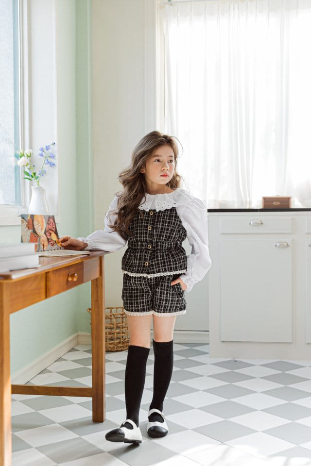 Berry Berry - Korean Children Fashion - #minifashionista - Twid Top Bottom Set