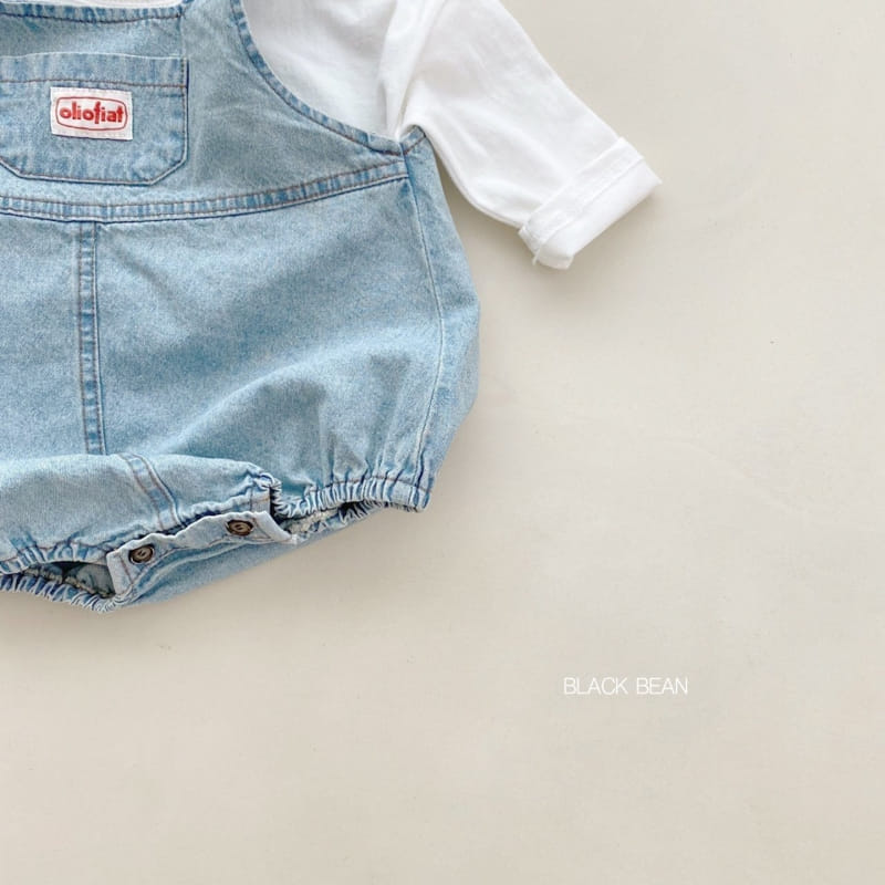 Black Bean - Korean Baby Fashion - #babyboutique - Bebe Label Denim Bodysuit - 5