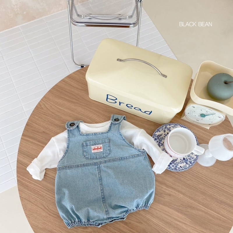 Black Bean - Korean Baby Fashion - #babyboutique - Bebe Label Denim Bodysuit - 6